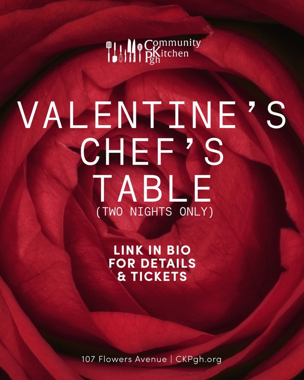 Skip the packed dining rooms and join us in Hazelwood for an exclusive Valentine&rsquo;s dinner being held ON TWO NIGHTS ONLY.

Each night, sixteen guests will experience a menu thoughtfully-created just for the holiday &mdash; a delicious way to cel