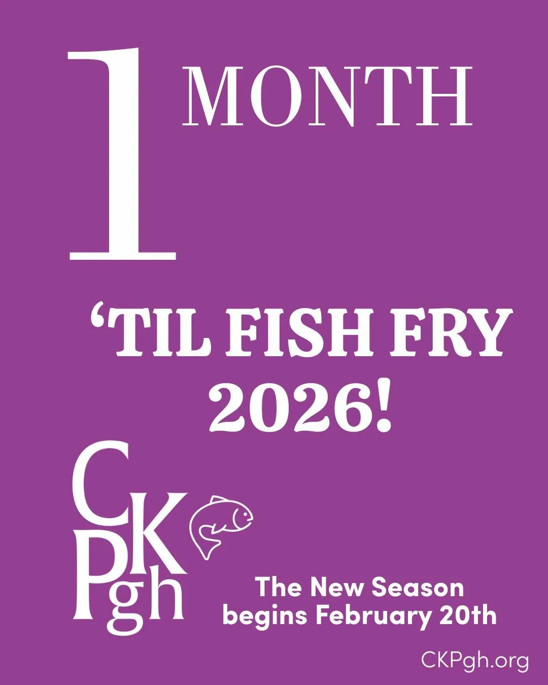 Can you believe that we are 1 month away from our first Fish Fry Friday of the year?!?!🙌🐟

Are you ready to join us in Hazelwood for Fish Fry Fridays, starting on Friday, February 20th?

#CKPgh #FishFryFridays #FishFry #ckpfishfry #pghfood