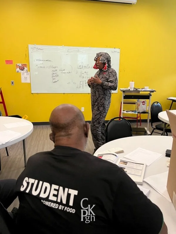 Today, a few Tier 2 and Tier 3 students spent their time in the classroom for their @servsafe Managers class, taught by a demogorgon. Okay, it&rsquo;s Chef @_missyshe_. 😂

At CKP, our students must earn their ServSafe Handlers certification in order
