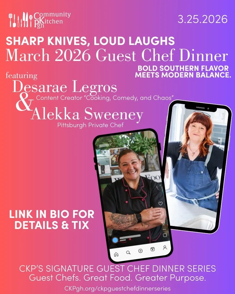 DID YOU SEE who we&rsquo;re featuring as our March Guest Chef(s)?

From Guest Chef guests to CO-GUEST CHEFS!

This month, popular Pittsburgh content creator, Desarae Legros (aka, @cooking_comedy_chaos) and Pittsburgh private chef, @chefalekkapgh, are