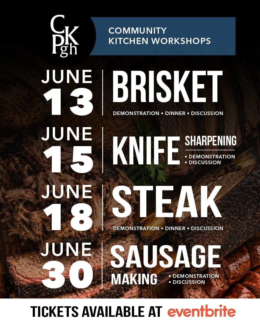 🔪🍽️ Community Kitchen is proud to offer culinary education opportunities for both students and the public!

This month, join us for a series of hands-on butchery workshops designed to help you build confidence in the kitchen while learning from exp