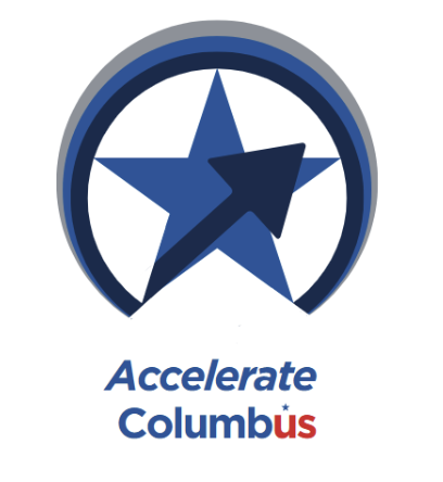 Logo of a star with an arrow and the text "Accelerate Columbus" beneath it.
