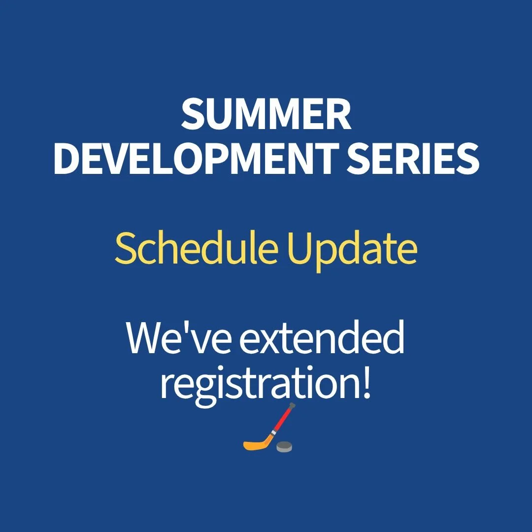 🏒 Summer Development Series Update!

Great news! We&rsquo;re extending registration and making a small adjustment to the Summer Development Series schedule to give more hockey athletes the opportunity to join us this summer.

If you&rsquo;ve been th