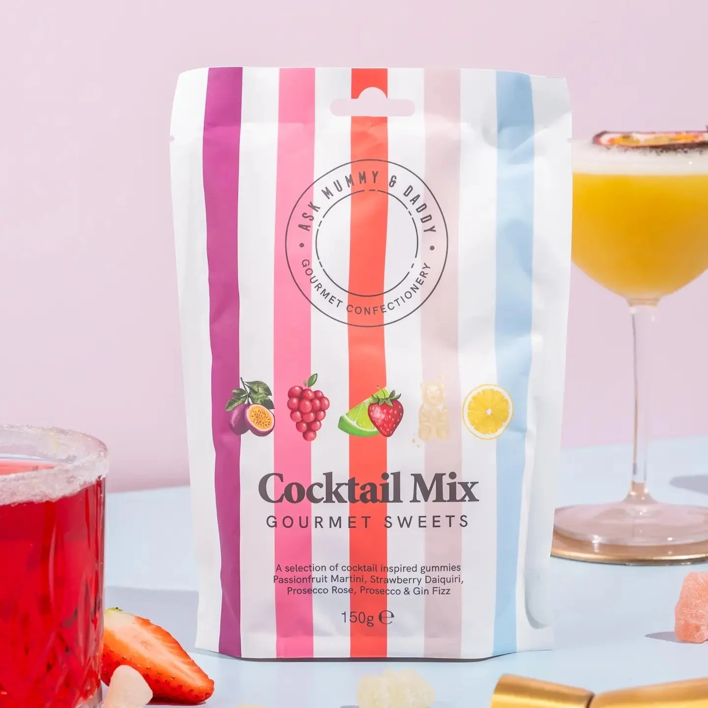 Cocktail mix gummies