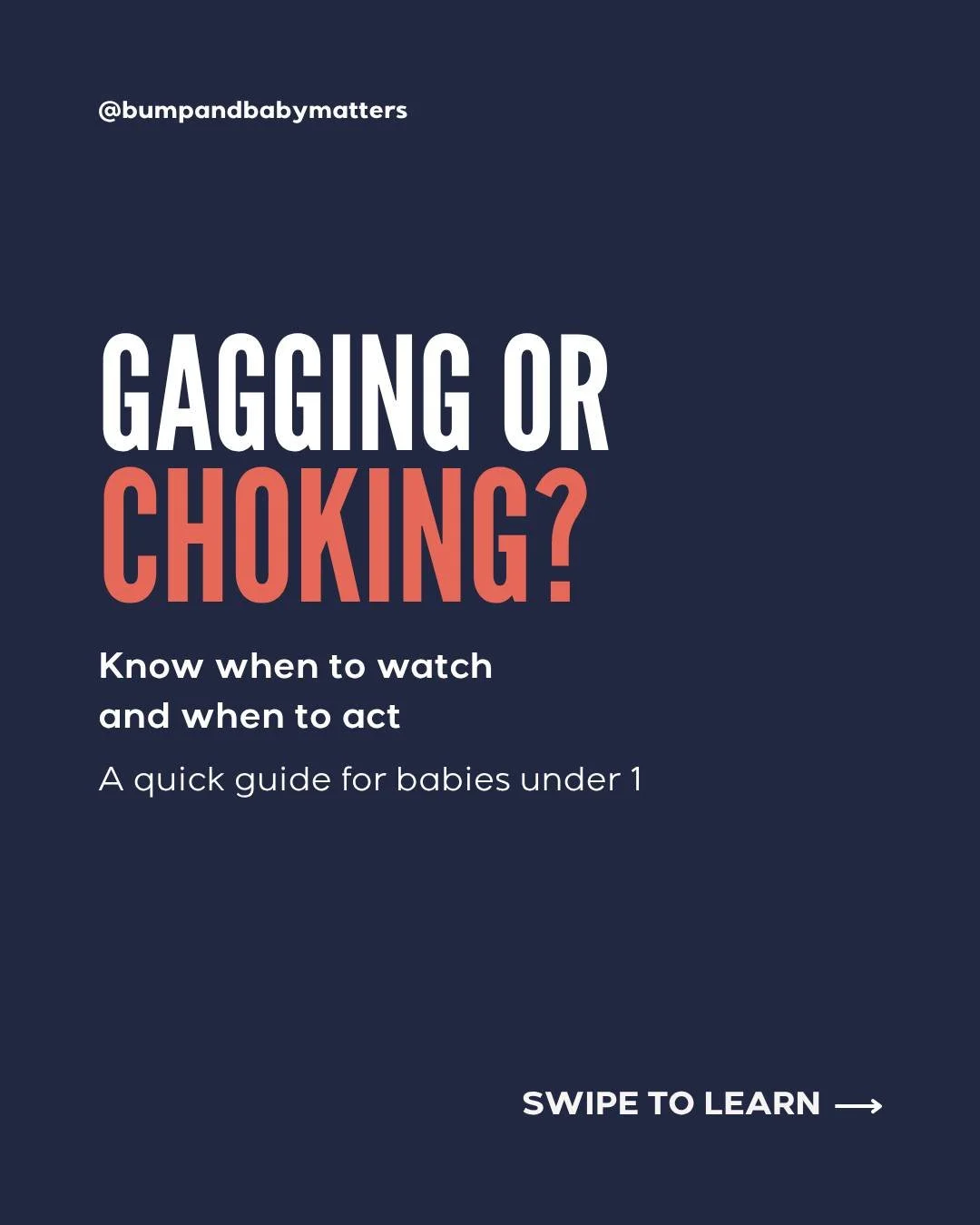 Knowing when to watch and when to act can help you feel more prepared at mealtimes.

When you&rsquo;re trying to tell gagging from choking, pay attention to how well baby is breathing and coughing. Sound alone doesn&rsquo;t tell the whole story.

Thi