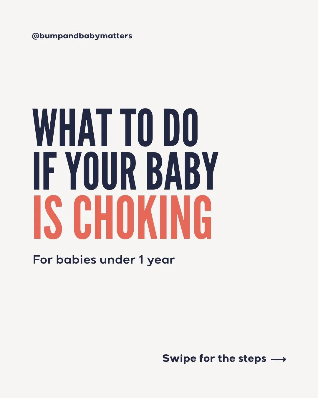 Knowing the steps is one thing. Feeling familiar with them takes practice. 💛

This guide walks you through what to do if a baby under 1 is choking, when to stop and what to do afterwards.

Save this post so you can revisit the steps, and share it wi