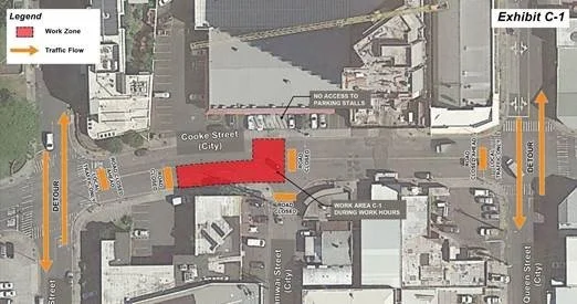 City continues emergency repair project along Cooke St. in Kakaʻako