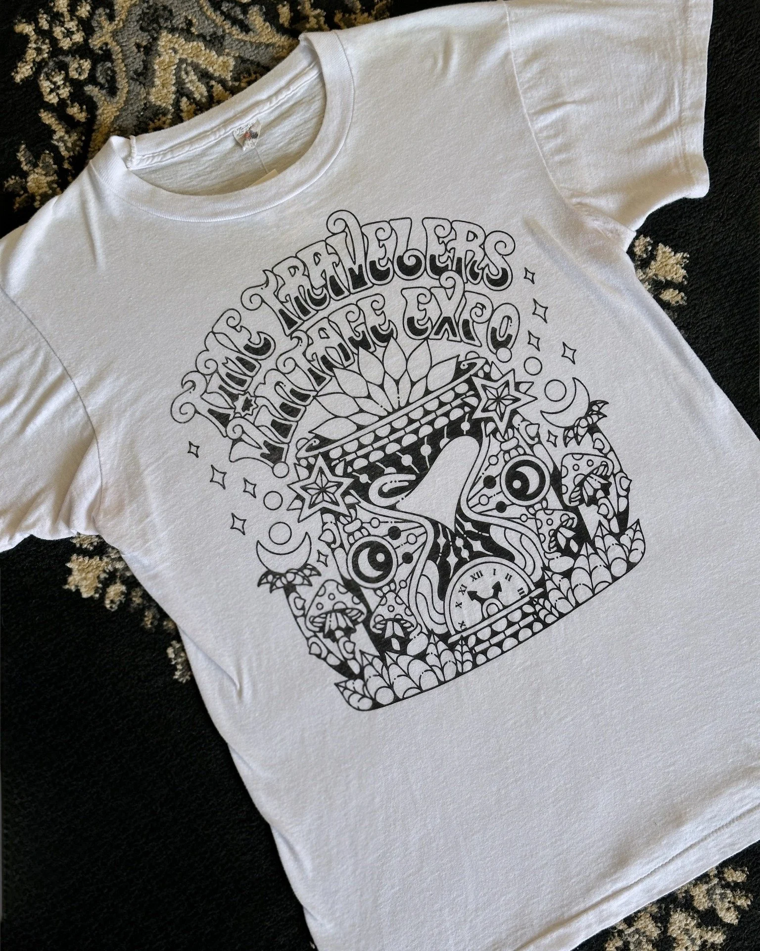 Each year we hire new artists
for our merch and poster designs, and we're so
excited about our new mushroom &amp; hourglass merch designed by
@twkchin ! 🍄

In the spirit of sustainability, our merch is printed on
vintage &amp; secondhand blanks, usi