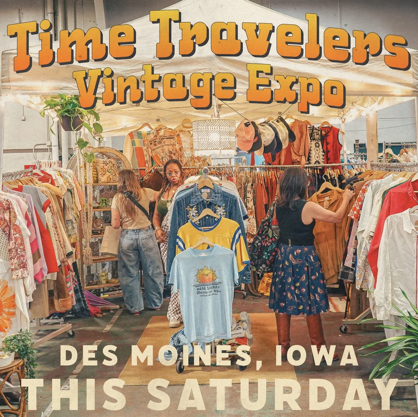 DES MOINES! We can&rsquo;t wait to see you all this Saturday! Don&rsquo;t miss the vintage event of the year! 🌞 
🗓️ Saturday 4/4/26 - ONE DAY ONLY
📍 Iowa Events Center EMC Expo Center - Hall A
🕰️ 10am - 5pm
🌞 Showcasing 70+ vendors offering true