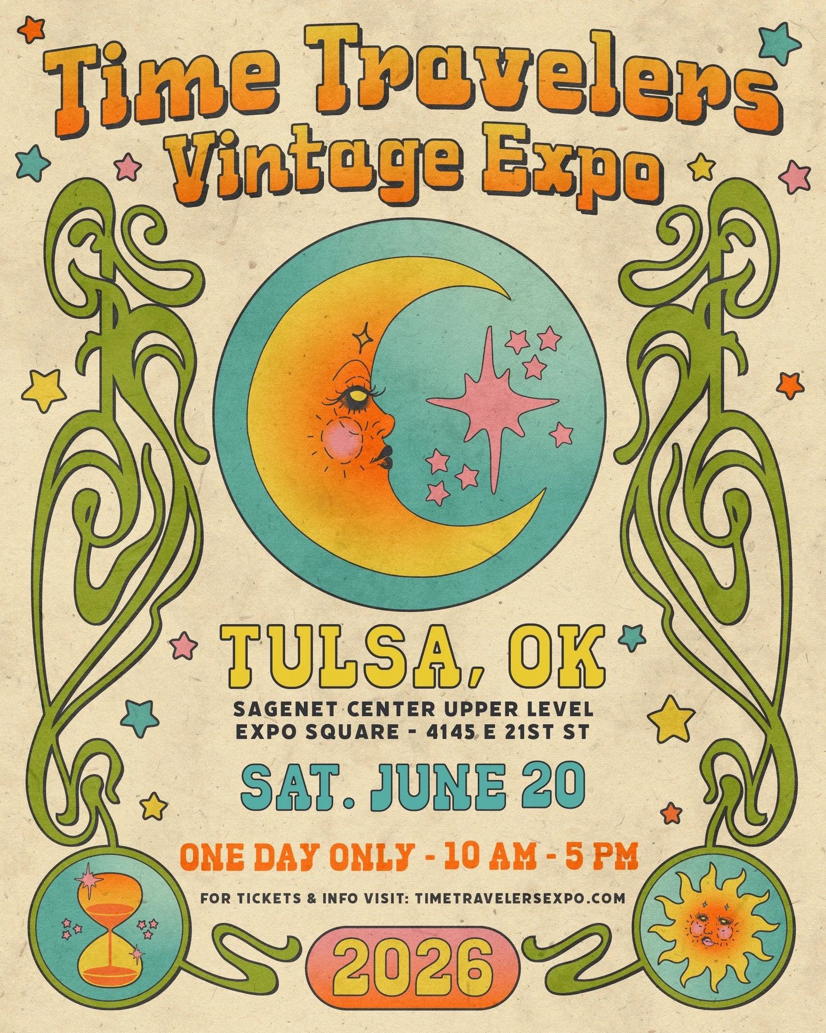 TULSA! ✨ We're so excited to be BACK and better than ever for our hometown show this June! ⏳ We'll be bringing together over 100+ vendors offering the absolute best in vintage clothing, home goods, records, handmade items, experiences, photo ops, and