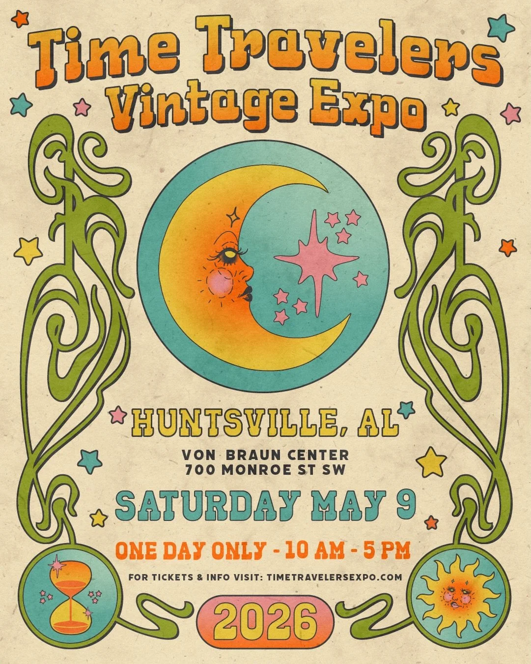 HUNTSVILLE! We&rsquo;ve got great news; Time Travelers Vintage Expo is THIS SATURDAY, May 9th at the Von Braun Center; here&rsquo;s a quick sneak peek at some of the items you might see at the show ✨ We can&rsquo;t wait to see you all soon! 💫 Detail