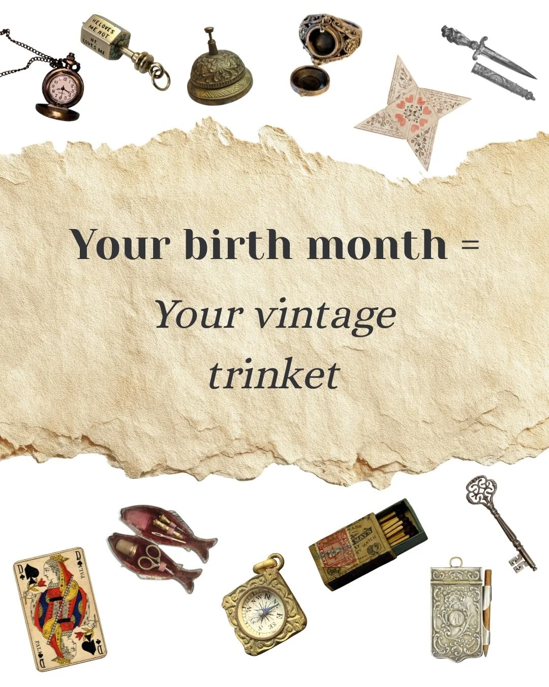 Your birth month = Your vintage trinket ✨ Which trinket did you get? 👀

If you&rsquo;re on the hunt for vintage trinkets and treasures, then don&rsquo;t miss out on Time Travelers Vintage Expo in your city this year! 👉

UPCOMING DATES:
🔮 5/23 - Wi