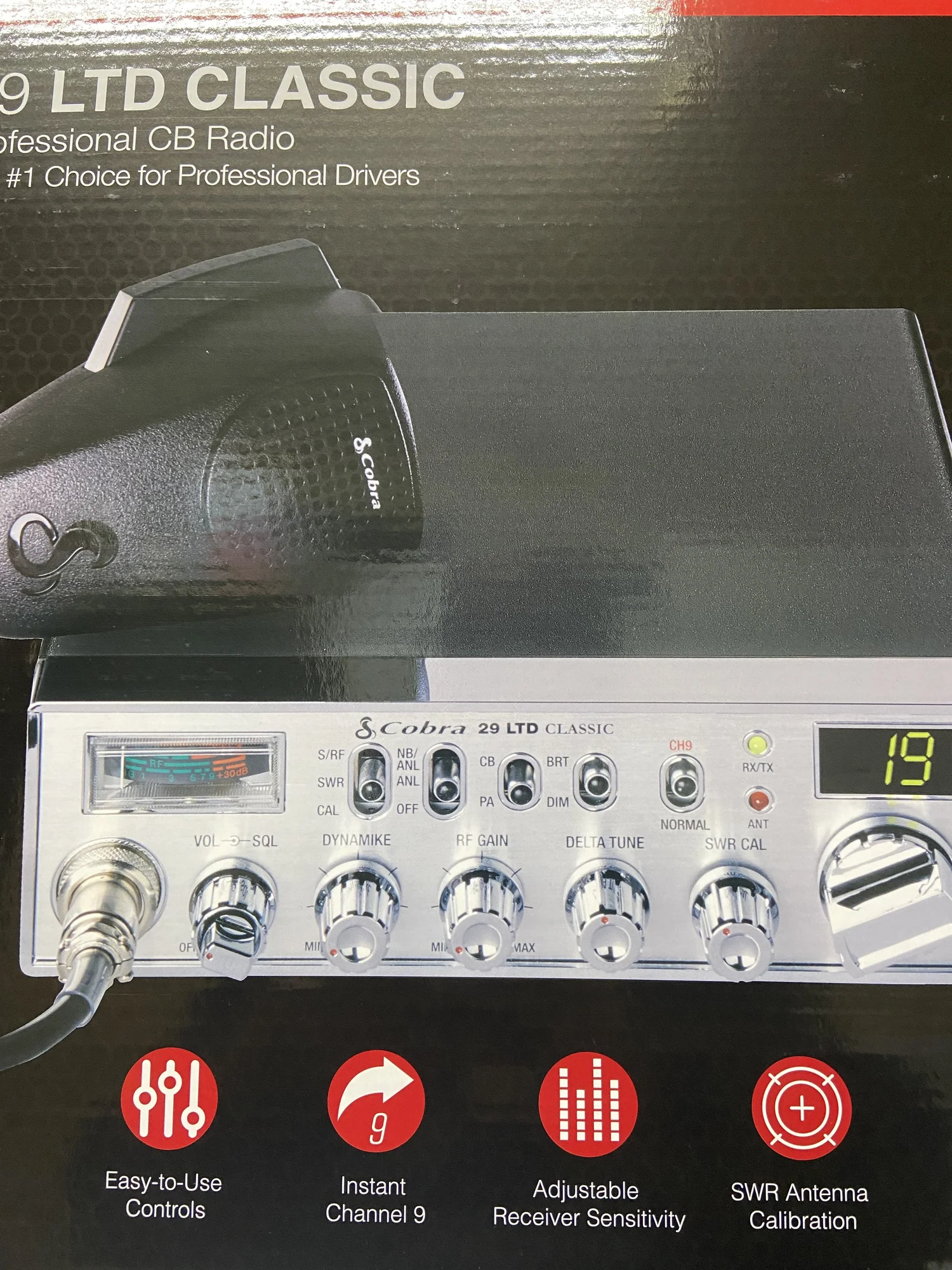 Cobra 29 Chrome, Blue Nitro Knobs, Mosfet Final, New CB Radio — ICA