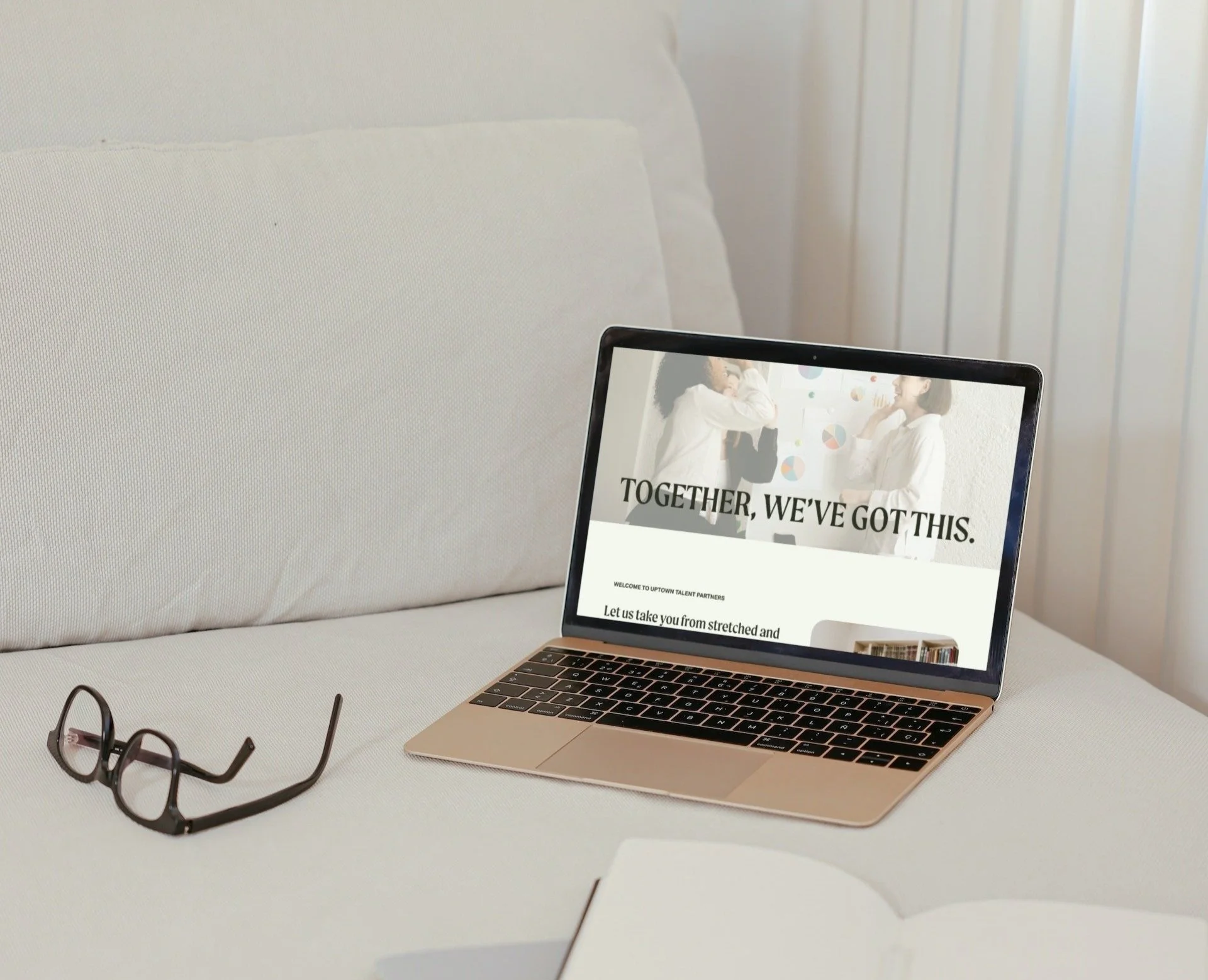 Uptown Talent Partners brand strategy and custom Squarespace website design case study — brand identity and web design by Coast Road Creative, New York