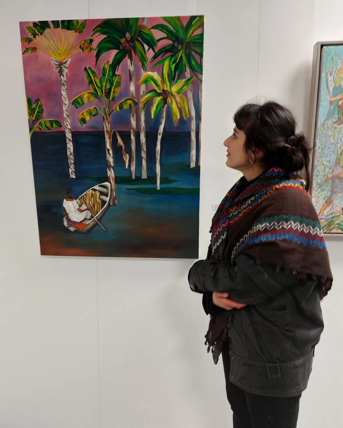 Some pics from the private view on Thursday for 'Branches' an exhibition that I am showing two paintings in: 'Land of many waters' and 'Three Chanie Crows' The exhibition closes tomorrow, 17th of March which features the work of over 50 artists, whos