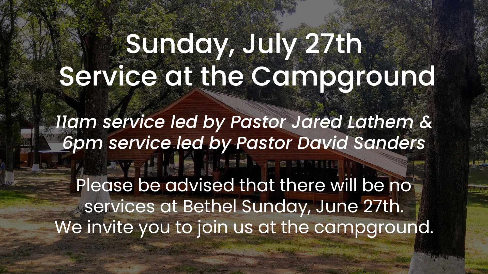 Sunday Service at the Campground