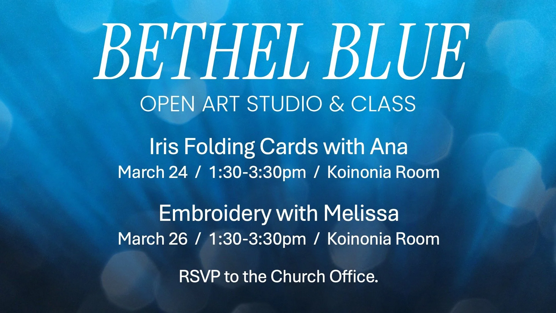 Bethel Blue Open Art Studio &amp; Class