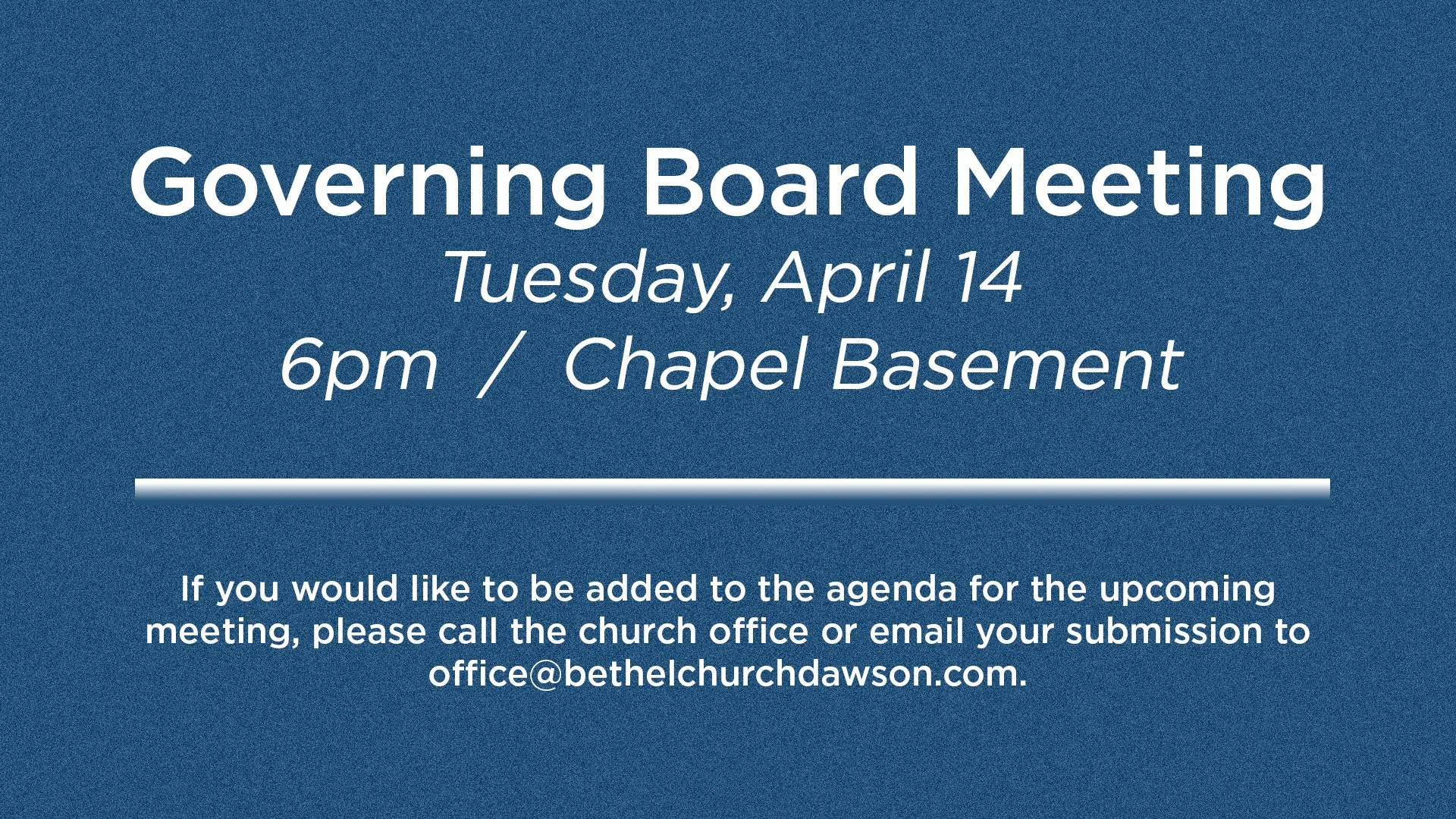 Governing Board Meeting