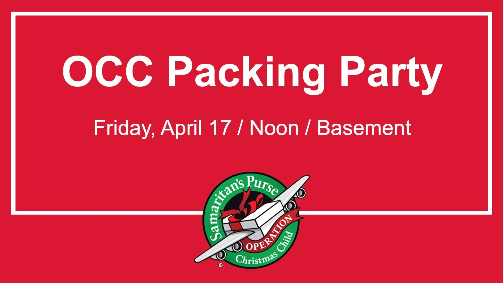 OCC Packing Party
