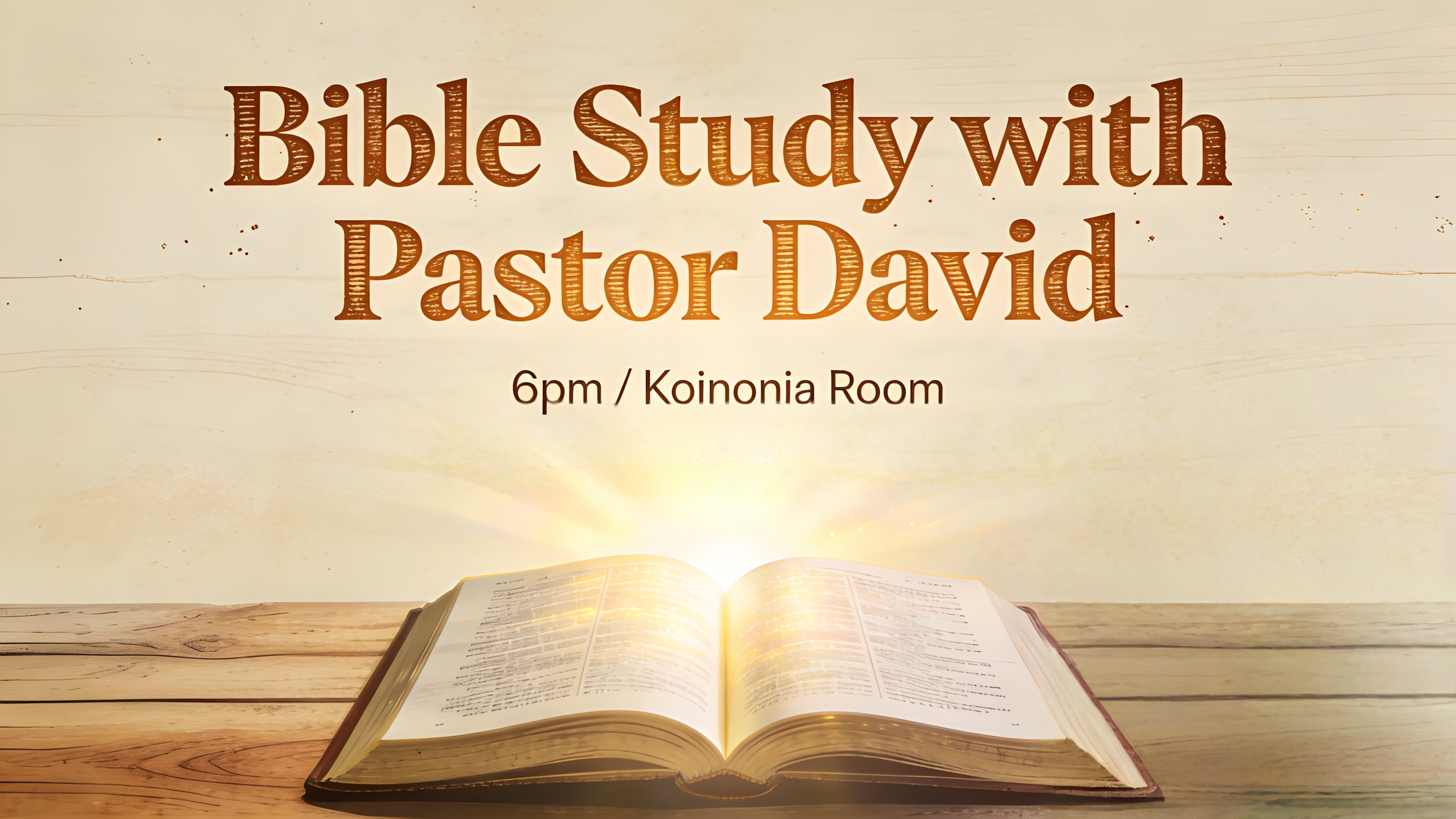 Bible Study with Pastor David