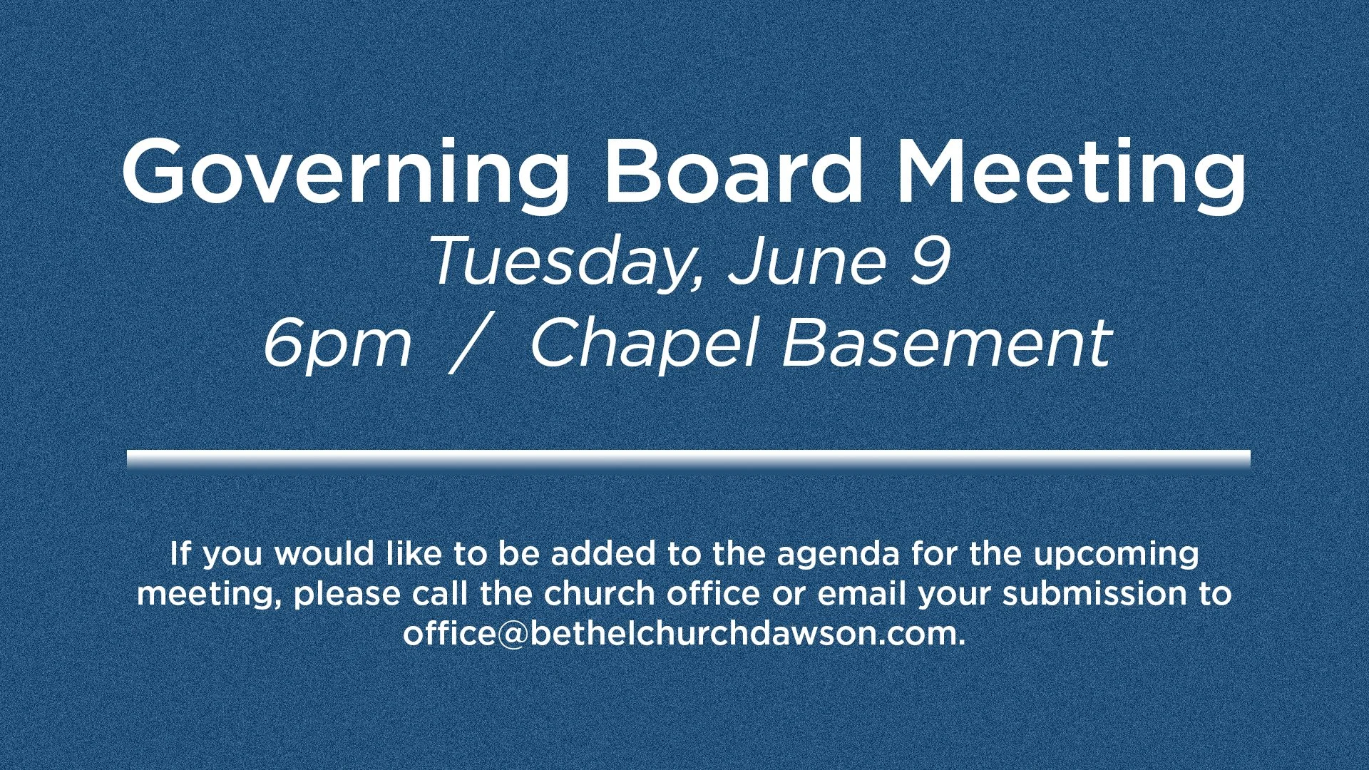 Governing Board Meeting
