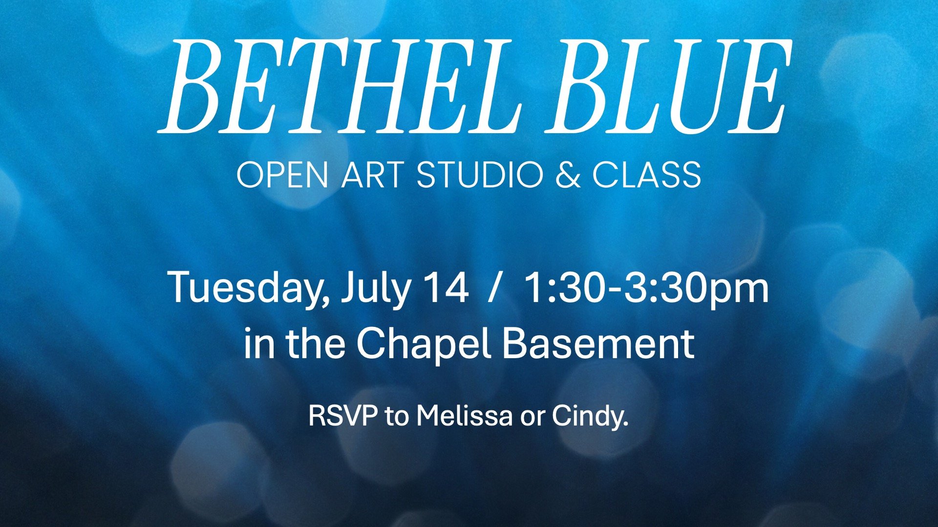 Bethel Blue Open Art Studio &amp; Class