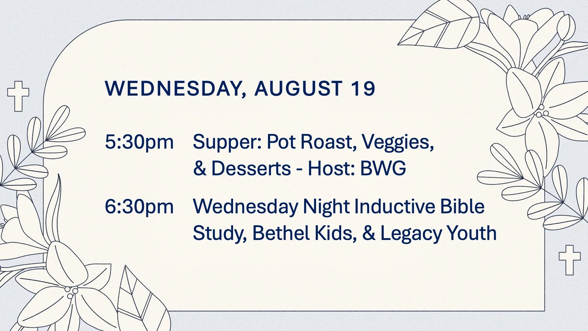 Wednesday Night Supper