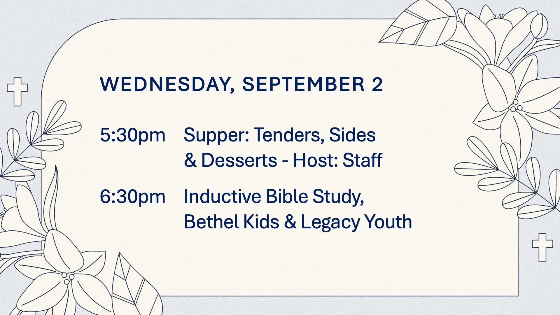 Wednesday Night Supper