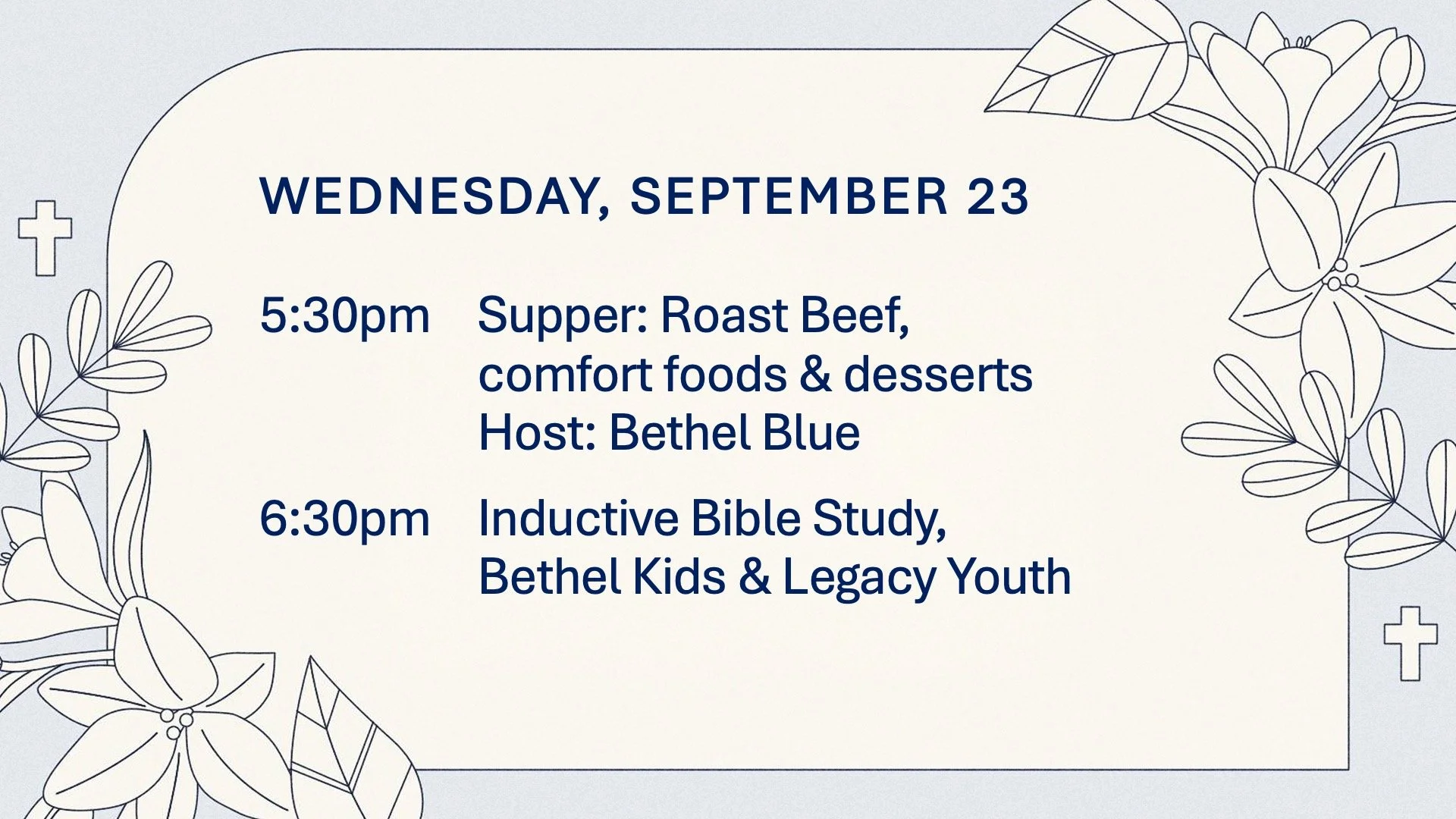 Wednesday Night Supper