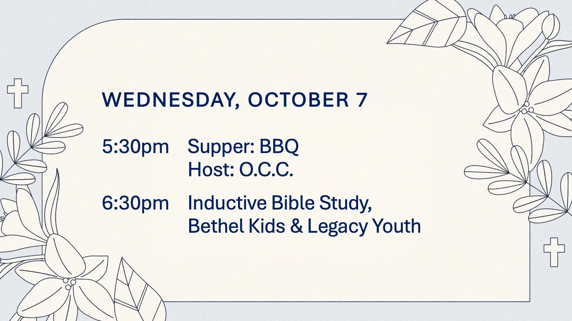 Wednesday Night Supper