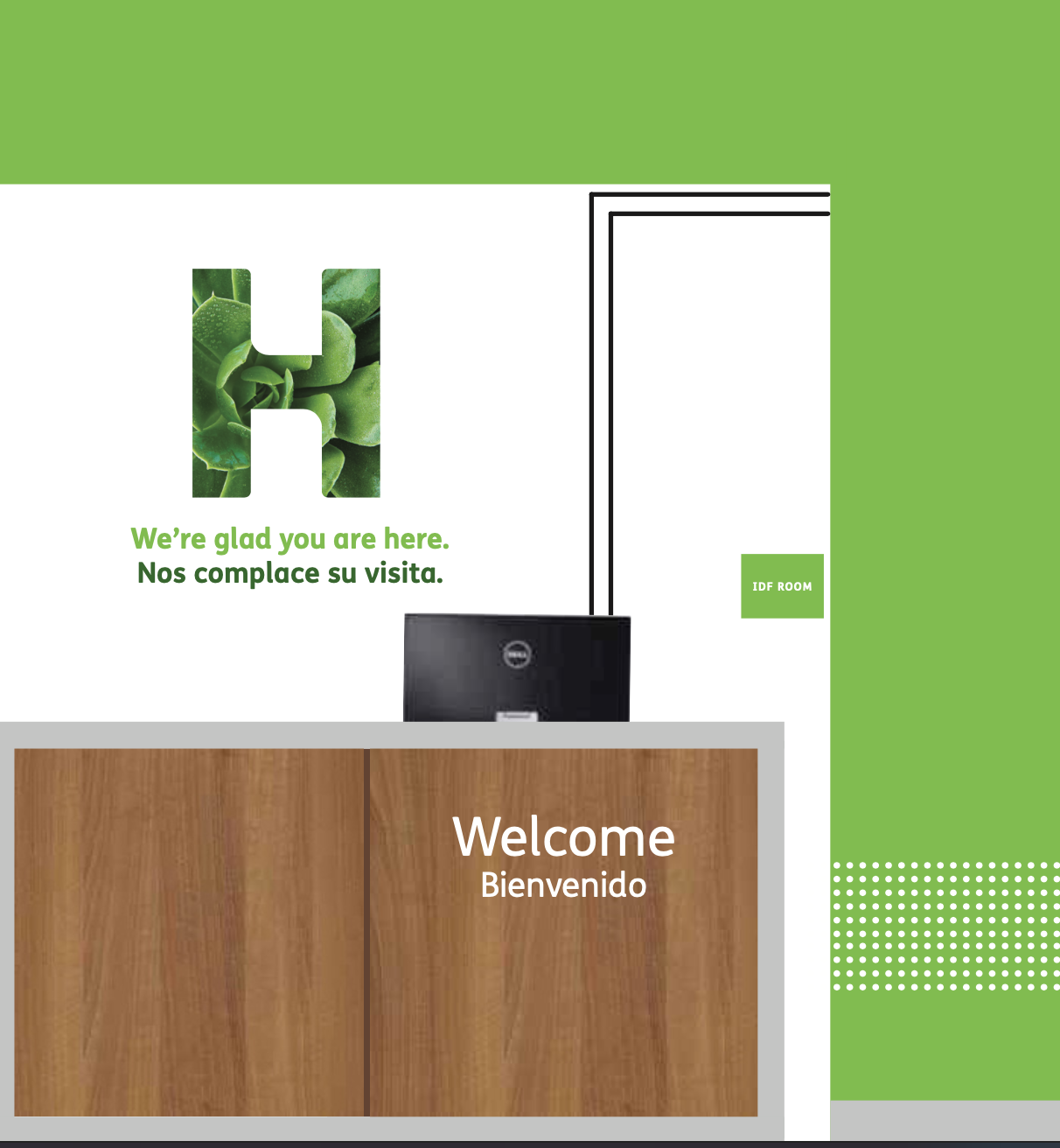 Bilingual (English / Spanish) Welcome Desk Graphics For Humana Neighborhood Centers