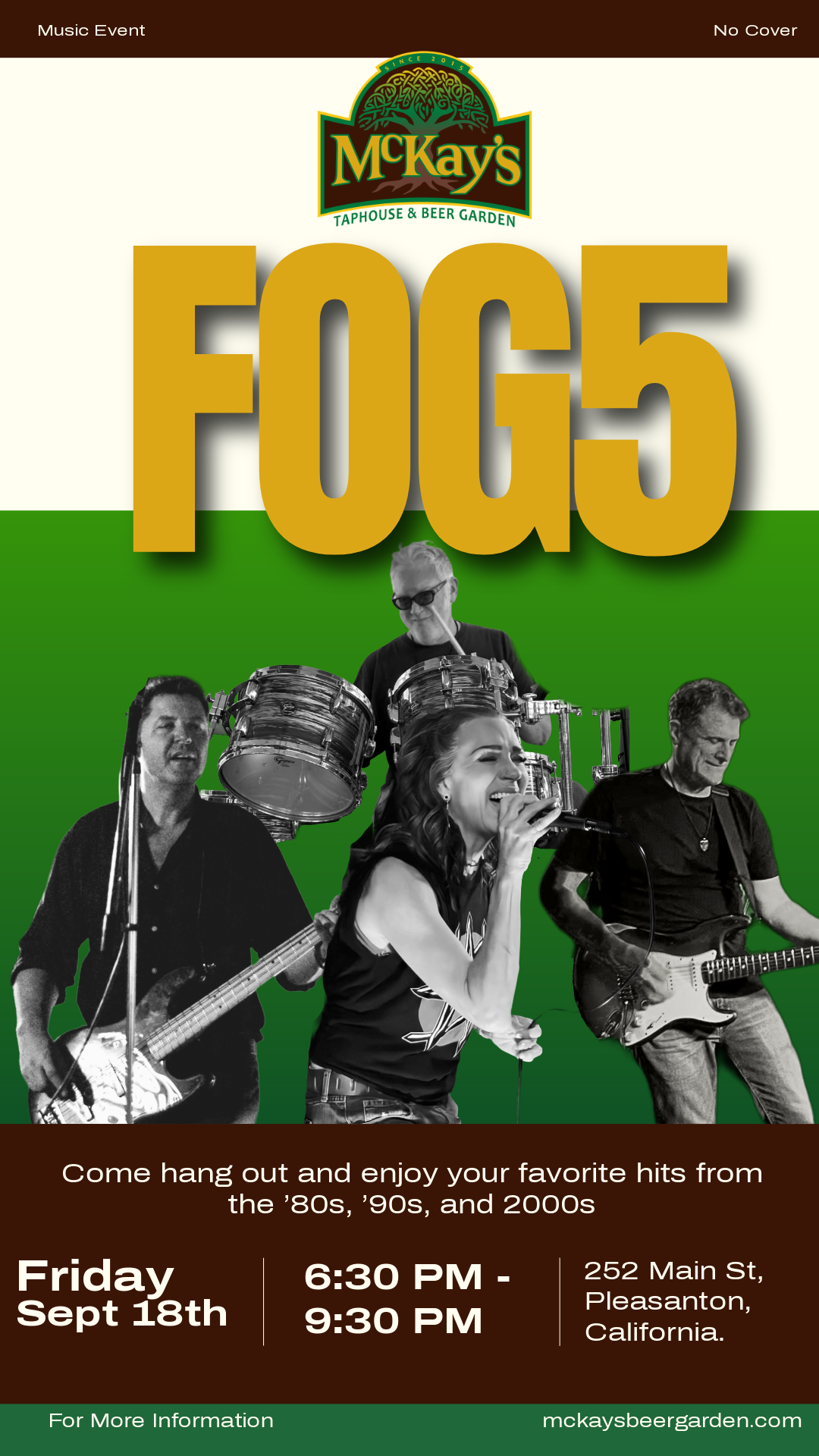 Live Music - FOG5 Band