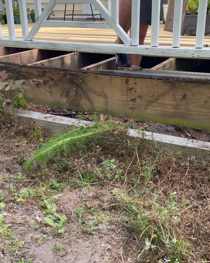 #rot #repair to a deck rim joist #surfcityfence #surfcitync #topsailisland