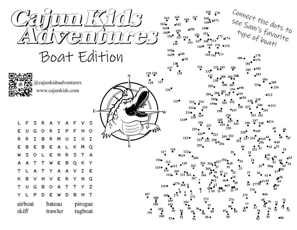 Activity Sheets — Cajun Kids Adventures