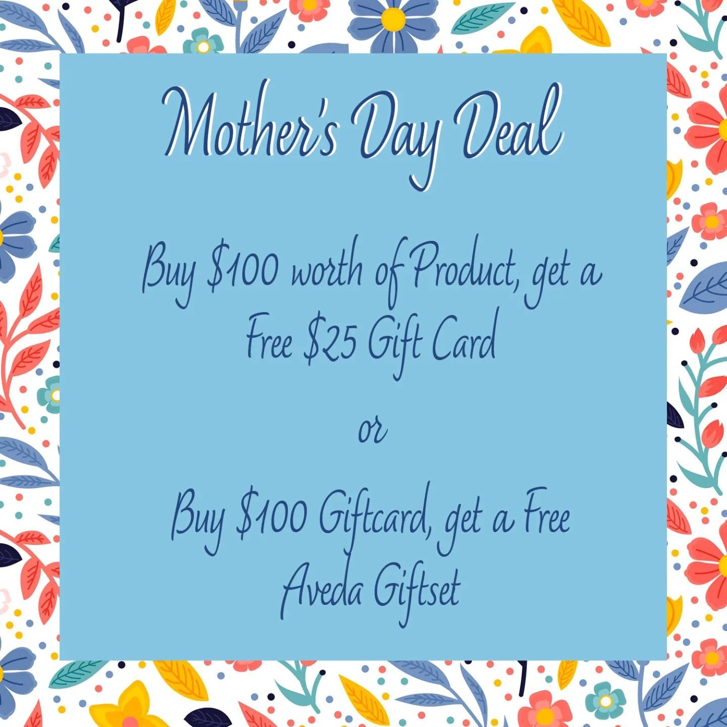 Our Mother's Day Deal is going on all week! Stop by to get a gift you know your mom will love ❤️