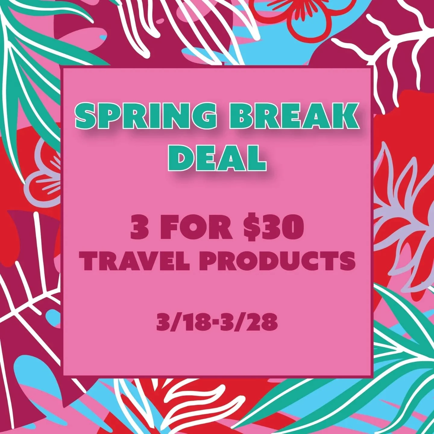 SPRING BREAK DEAL IS BACK. 3 for $30 mix and match travel products. Get your favorite products for your trip! 3/18-3/28

unite
@milbonusa