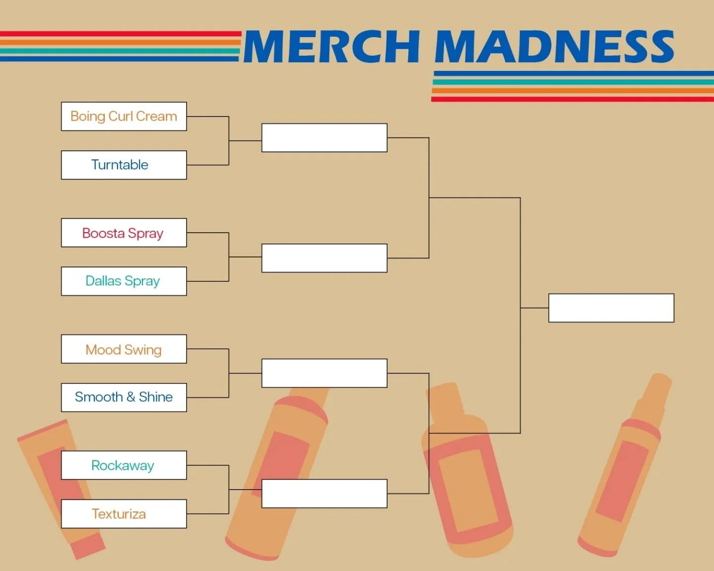 What's better than March Madness? MERCH MADNESS. We have put together a Sweet 16 match up of some of our best selling products from @unite_hair and @randco. Over the course of the next we will be posting the matchups on our Instagram story. YOU, the 