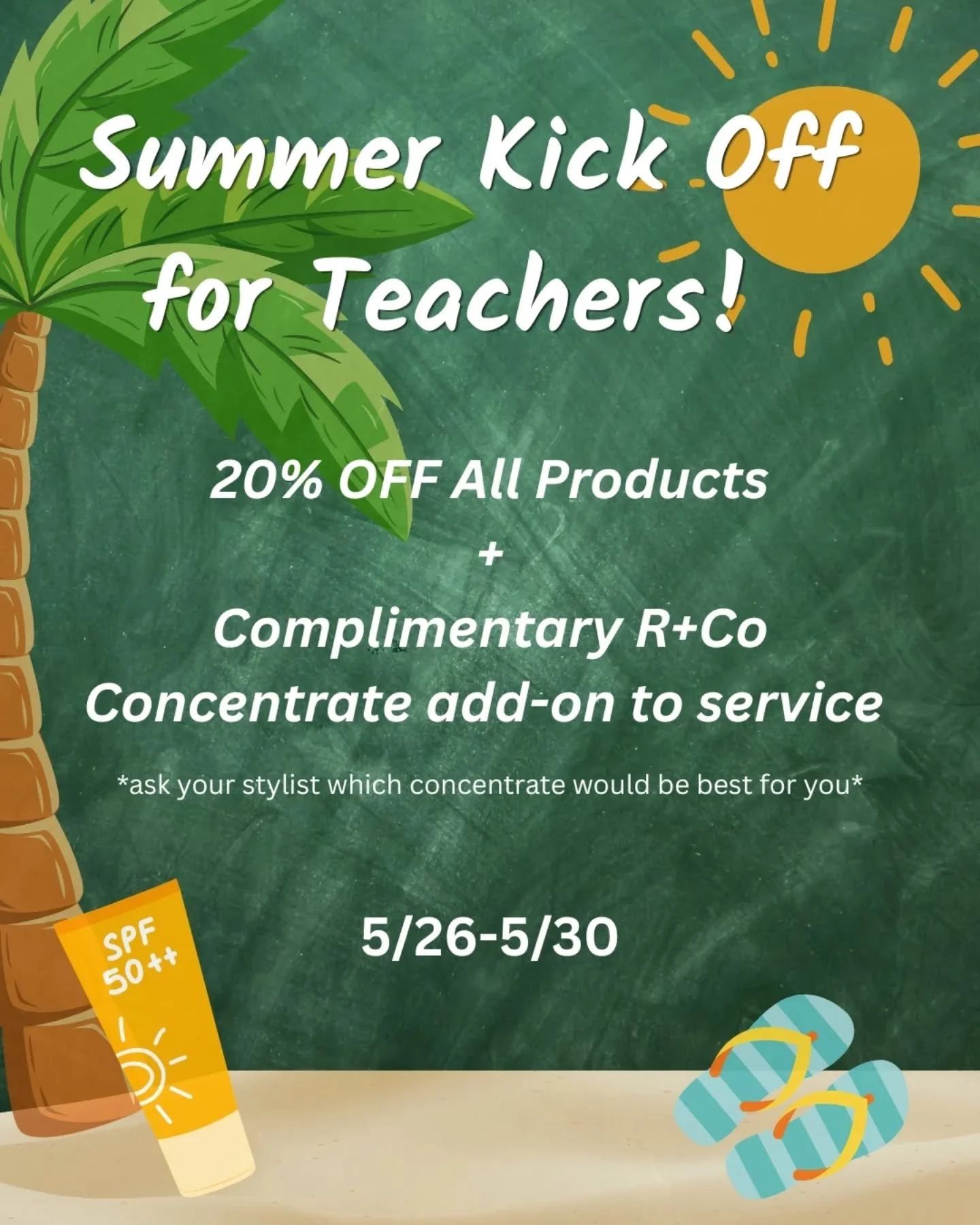 Summer Kick Off for Teachers! Schools out, treat yourself to a complimentary @randco concentrate on us to start your summer off right!