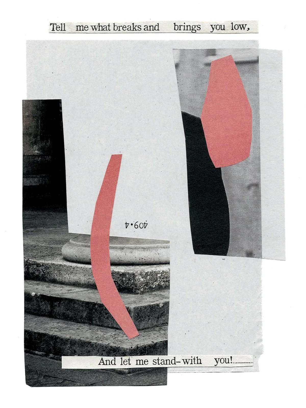 'let me stand with you' abstract collage north wales welsh artist nyree waters 