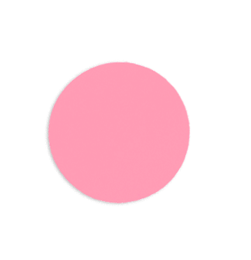 A pink circle dot sticker, on a white background.