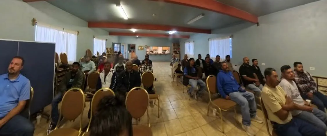Wes Price shares with the Men’s Ministry at El Papalote Church in Baja, Mexico
