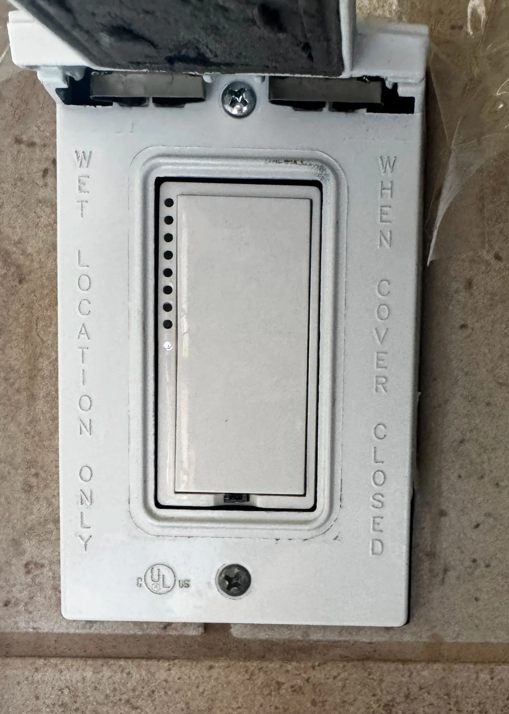 Insteon Light Switch in Shower with Waterproof Cover