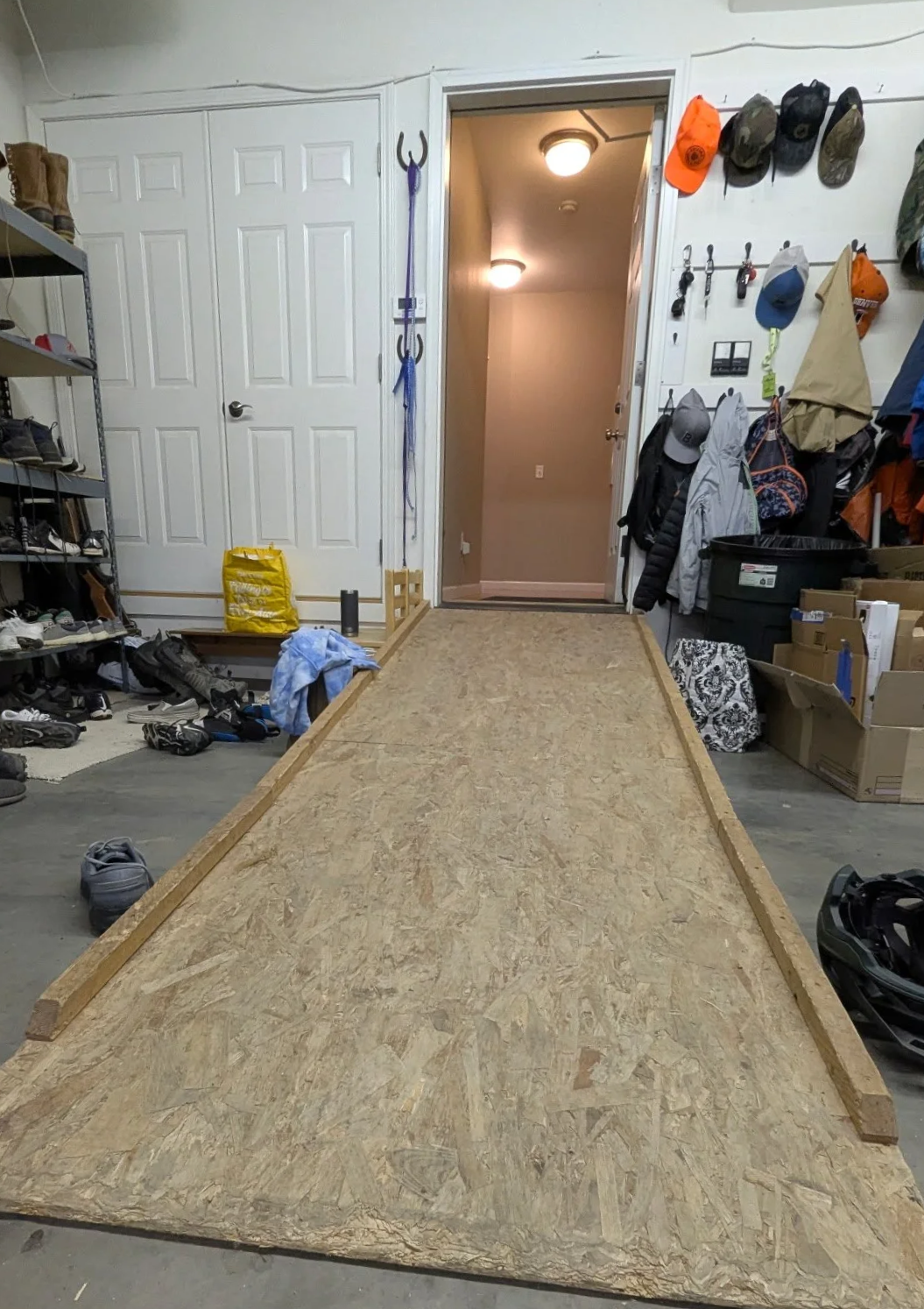 Wheelchair Ramp in Garage with Open Sesame Handicap Door Opener