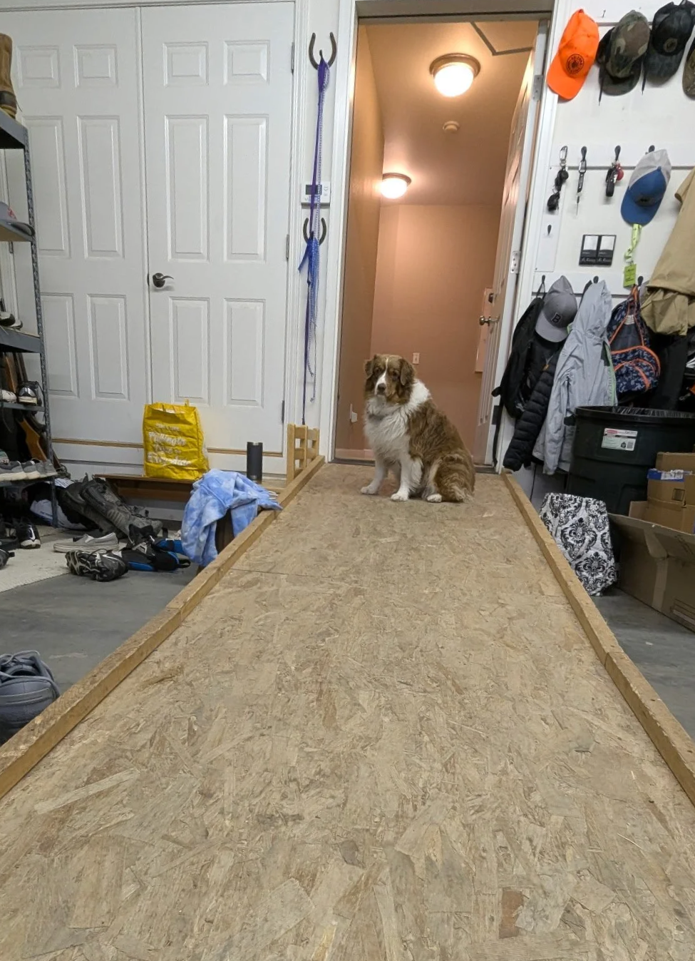 Wheelchair Ramp in Garage with Open Sesame Handicap Door Opener