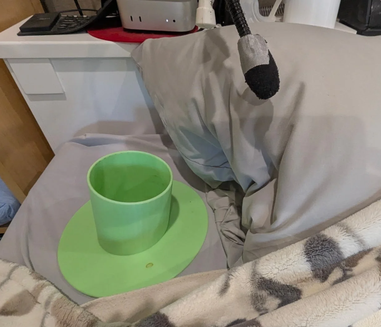 3-D Printed Angled Coffee Cup Holder for Coffee in Bed