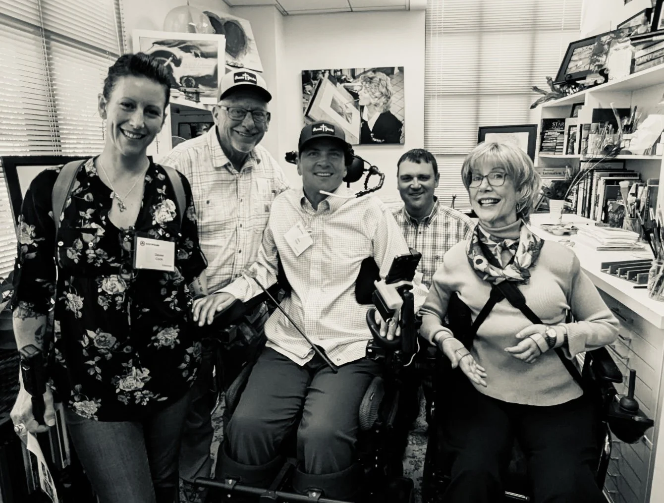 Left to right, Davee, Don, Wes, Martin, & Joni Eareckson Tada at Joni & Friends in Agoura Hills, California. Thank you so much for taking the time to talk with us Joni. We thank God for you and all that Joni and Friends does for those with disabiliti