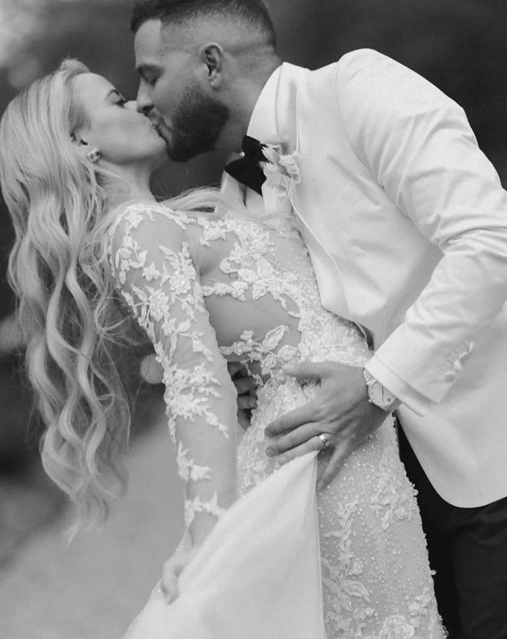 Editorial real bride moment in a couture bridal gown, Duchess Bridal and Besa Clothier Greensboro North Carolina