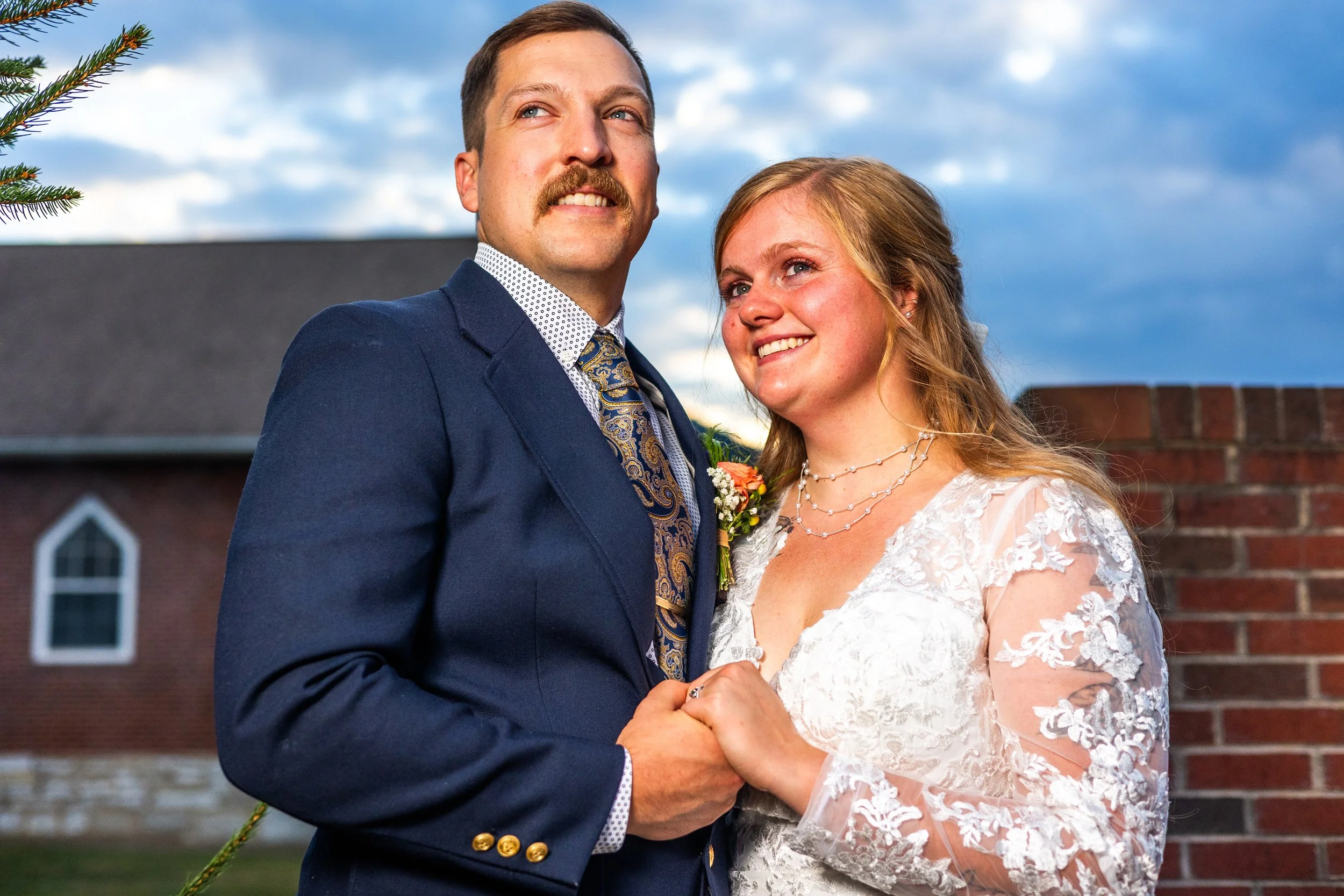 The happy couple after just getting married on property in Pearisburg, VA