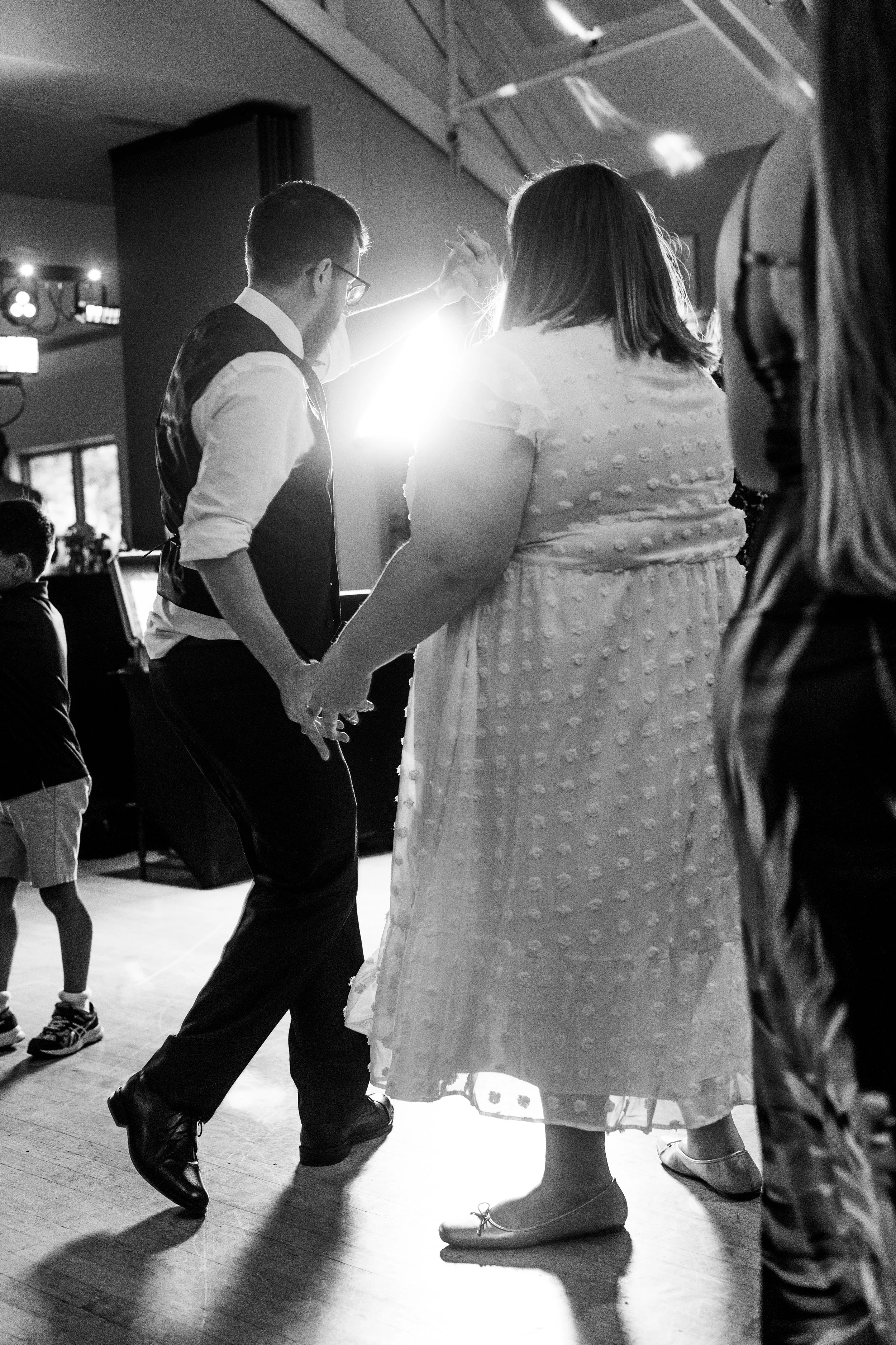 Groom and bride dancing the night away in Blacksburg, VA