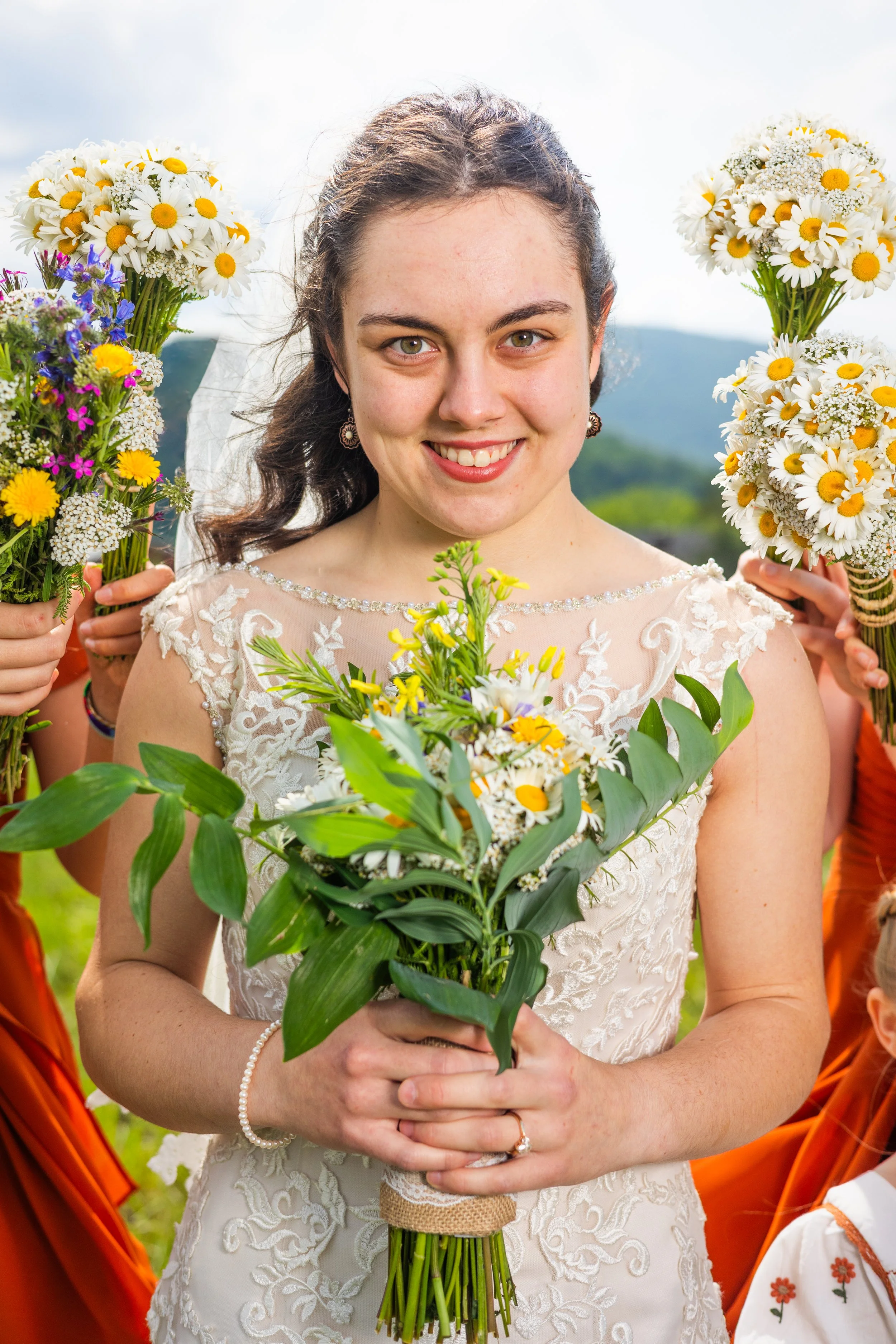 Bride with flowers